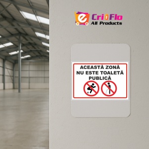 Indicator Zona nu este toaleta publica, Sticker autocolant - Img 4