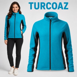 Jacheta Bluza Fleece Dama cu Fermoar Malfini, 220 g/m², Antipilling, Croiala Cambrata, XS-3XL, 9 Culori - Img 18