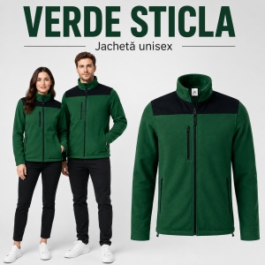 Jachetă Polar Fleece Unisex Damă Bărbat Călduroasă cu Buzunar la Piept și Fermoar – Malfini Rimeck Effect 530, 360 g/m² - Img 22