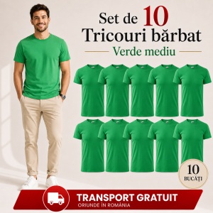 Set 10 Tricouri Bărbat în Aceeași Nuanță, Malfini, 100% Bumbac, 145 g/m², Guler Rotund, 26 Culori, Mărimi S–3XL - Img 31