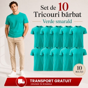 Set 10 tricouri bărbat Malfini Basic Clasic, 100% bumbac, regular fit, 48 culori, mărimi XS–5XL - Img 51
