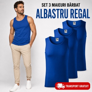 Set 3 Maiouri Bărbat 100% Bumbac, Maieu Sport și Casual, Tricou Fără Mâneci, Lejer și Respirabil, S–2XL, 5 Culori - Img 7