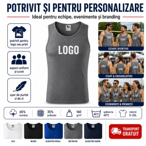 Set 3 Maiouri Bărbat 100% Bumbac, Maieu Sport și Casual, Tricou Fără Mâneci, Lejer și Respirabil, S–2XL, 5 Culori - Img 12