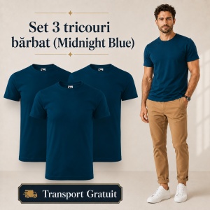 Set 3 Tricouri Bărbat Malfini, 100% Bumbac, 160 g/m², 48 Nuanțe, Mărimi XS–5XL, Transport Gratuit - Img 34