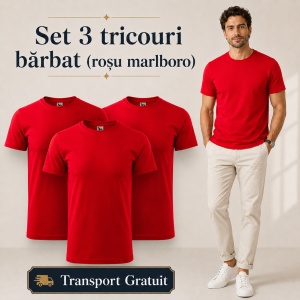 Set 3 Tricouri Bărbat Malfini, 100% Bumbac, 160 g/m², 48 Nuanțe, Mărimi XS–5XL, Transport Gratuit - Img 44