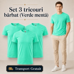 Set 3 Tricouri Bărbat Malfini, 100% Bumbac, 160 g/m², 48 Nuanțe, Mărimi XS–5XL, Transport Gratuit - Img 54