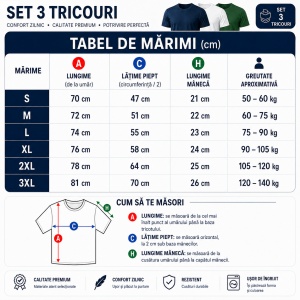 Set 3 Tricouri Bărbați 100% Bumbac Regular Fit – Coral, Verde Mentă, Turcoaz | S-3XL - Img 4