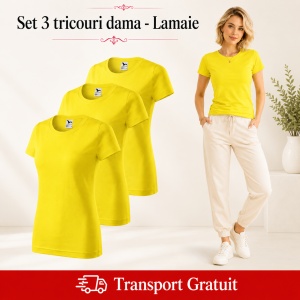 Set 3 tricouri damă, bumbac 100% | 35 de culori disponibile - 134 - Img 29