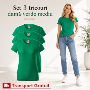 Set 3 tricouri damă, bumbac 100% | 35 de culori disponibile - 134 - Img 49