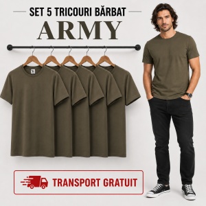 Set 5 tricouri bărbat Malfini Basic Clasic, 100% bumbac, regular fit, 48 culori, mărimi XS–5XL - Img 15