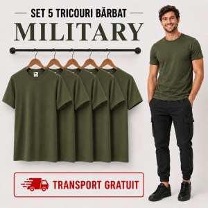 Set 5 tricouri bărbat Malfini Basic Clasic, 100% bumbac, regular fit, 48 culori, mărimi XS–5XL - Img 35