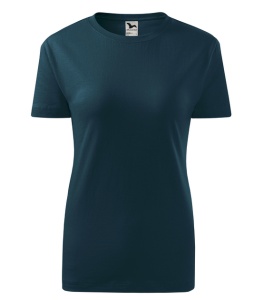 Tricou dama din bumbac de culoare albastru marin