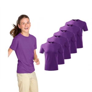 Set 5 tricouri violet pentru copii din bumbac