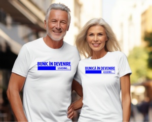 Set doua tricouri personalizate cu Bunic si Bunica in devenire