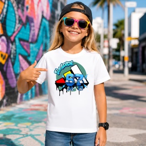 Tricou 67 Sase Sapte Graffiti Drip Urban Street Design, din bumbac 100% Copii | Dama | Barbat - Img 4