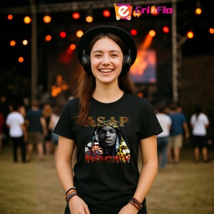 Tricou A$AP Rocky - Leopard Hoodie, muzica Hip-Hop / Rap, Dama | Barbat | Copii, Culoare Negru - Img 5