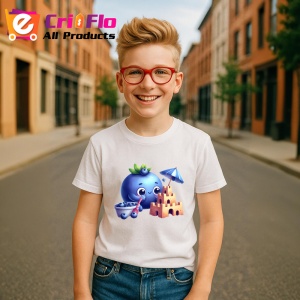 Tricou Afine amuzant de vara caste; de nisip, Fructe, Copii | Dama - Img 5