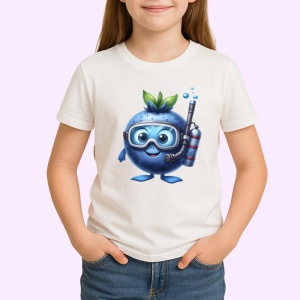 Tricou Afine amuzant de vara scafandru, Fructe, Copii | Dama