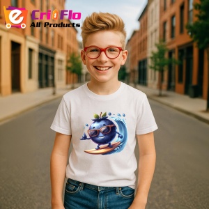 Tricou Afine amuzant de vara surfing, Fructe, Copii | Dama - Img 5