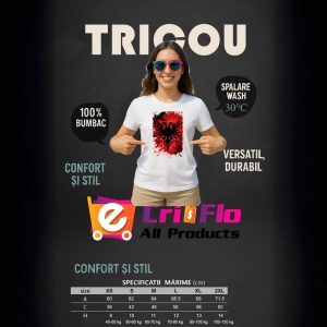Tricou Albania Steag Splash Art, Copii | Dama | Barbat - Img 12