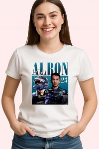 Tricou Alex Albon Portret Si Masina Red Bull Formula 1, Copii | Dama | Barbat - Img 4