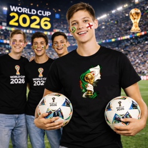 Tricou Algeria World Cup Fifa 2026, din bumbac 100%, tricou negru, Copii | Dama | Barbat - Img 7