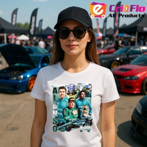 Tricou Alonso Imagine Colaj Echipa Aston Martin Formula 1, Copii | Dama | Barbat - Img 8