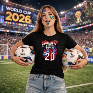 Tricou Anibal Godoy Panama World Cup Fifa 2026, din bumbac 100%, tricou negru, Copii | Dama | Barbat - Img 9