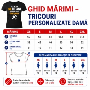 Tricou aniversar femei Veche de ... si inca pe piese originale! - Cadou aniversare - Tricou damă Personalizat - Img 4