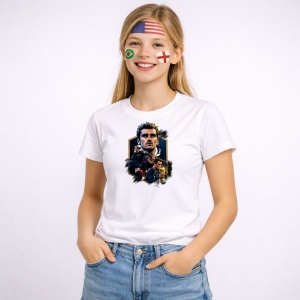 Tricou Antoine Griezmann France World Cup Fifa 2026 V2, din bumbac 100%, tricou alb, Copii | Dama | Barbat - Img 3