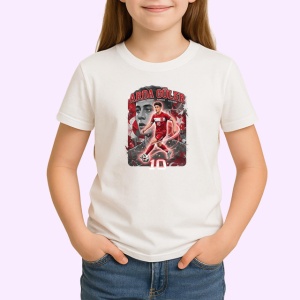 Tricou Arda Guler Turcia Talent Real Fotbal, din bumbac 100% , tricou alb pentru Copii | Dama | Barbat - Img 2