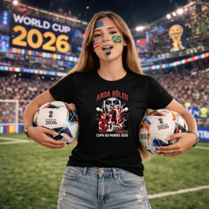 Tricou Arda Guler Turkey World Cup Fifa 2026, din bumbac 100%, tricou negru, Copii | Dama | Barbat - Img 9