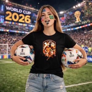 Tricou Arjen Robben Netherlands World Cup Fifa 2026, din bumbac 100%, tricou negru, Copii | Dama | Barbat - Img 9