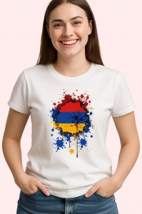 Tricou Armenia Steag Splash Art, Copii | Dama | Barbat - Img 4