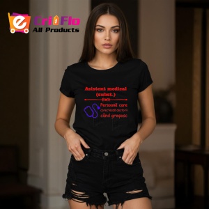 Tricou asistent medical definitie amuzanta despre doctori, Copii | Dama | Barbat , tricou negru - Img 3