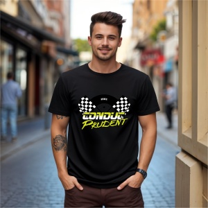 Tricou Atentie, Conduc PRUDENT Negru, Racers' Victory Negru, Copii | Dama | Barbat - Img 5