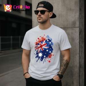 Tricou Australia Steag Splash Art, Copii | Dama | Barbat - Img 4