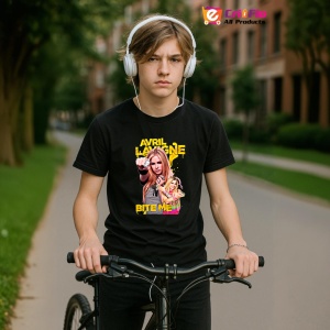 Tricou Avril Lavigne - Bite Me, muzica Pop Punk, Dama | Barbat | Copii, Culoare Negru - Img 10