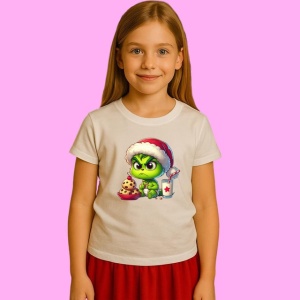 Tricou Baby Grinch Cocoa Pajamas, din bumbac 100%, tricou alb, Copii | Dama | Barbat
