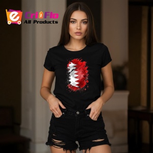 Tricou Bahrain Steag Splash Art, Copii | Dama | Barbat, culoare negru