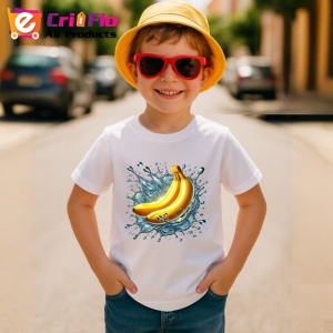 Tricou Banane si val tropical, Fructe, Copii | Dama - Img 3