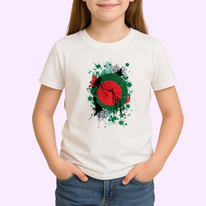Tricou Bangladesh Steag Splash Art, Copii | Dama | Barbat - Img 3