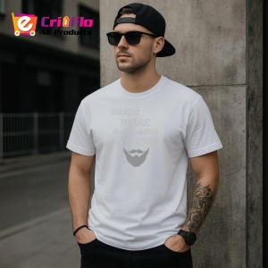 Tricou Barba Mare Responsabilitate, din bumbac 100%, tricou alb, Dama | Barbat - Img 3