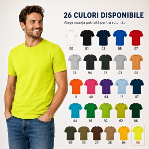 Tricou Bărbat, 100% Bumbac, 145 g/m², Guler Rotund, 26 Culori, Mărimi S–3XL - Img 10