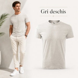 Tricou Bărbat, 100% Bumbac, 145 g/m², Guler Rotund, 26 Culori, Mărimi S–3XL - Img 19