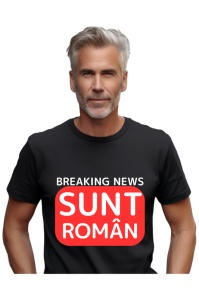 Tricou barbat Breaking News - Sunt Roman