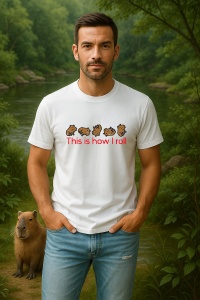 Tricou Barbat CapyBara - This is how I roll - Img 2