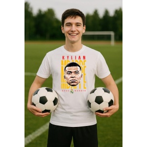 Tricou Barbat cu Fotbalistul Kylian Mbapp - Paris Saint - Germain - Img 8