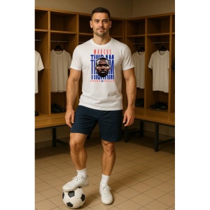 Tricou Barbat cu Fotbalistul Marcus Lilian Thuram - Ulien - Inter Milano