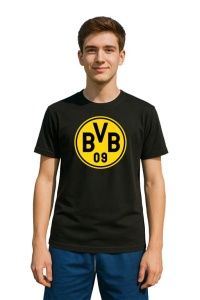 Tricou barbat cu logo stema Borussia Dortmund Germania , din bumbac 100% - Img 2